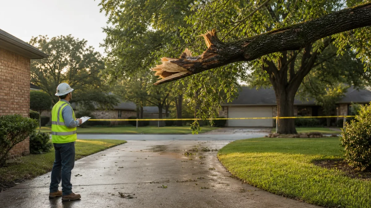 Storm-Damaged Tree Checklist for Hurst Homeowners — realistic Hurst, Texas tree-service scene