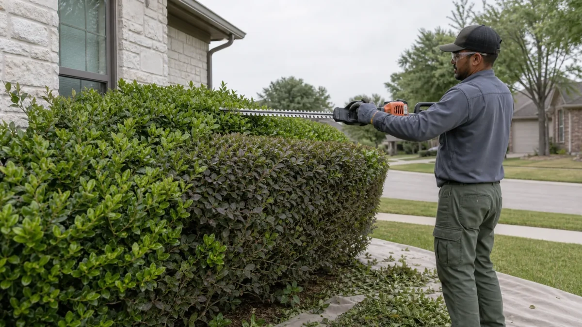 Shrub and Hedge Trimming Schedule for Hurst Landscapes — realistic Hurst, Texas tree-service scene