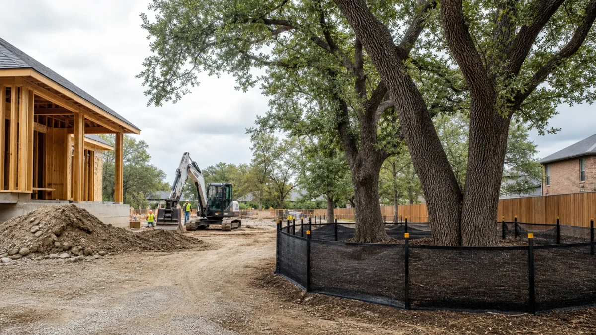 Protecting Trees Before Construction or Lot Preparation in Hurst — realistic Hurst, Texas tree-service scene