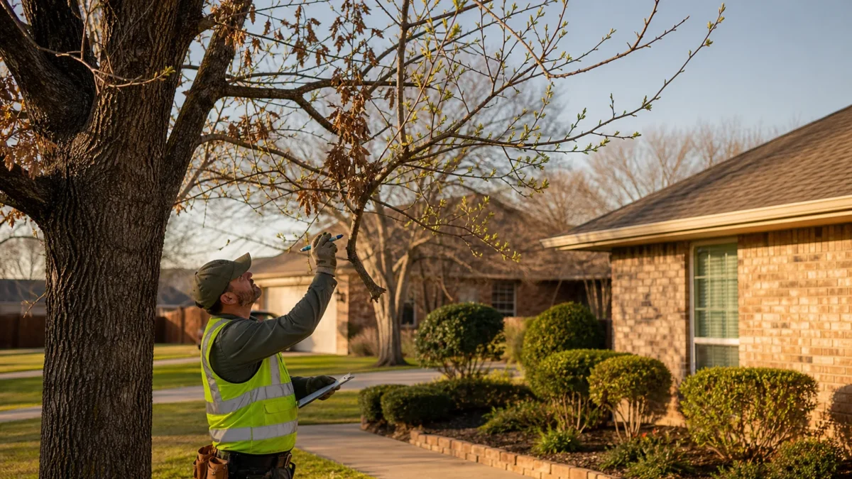 When to Prune Freeze-Damaged Trees in Hurst — realistic Hurst, Texas tree-service scene