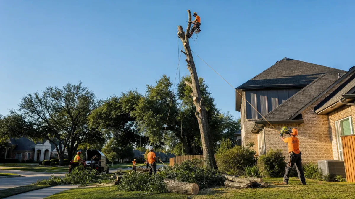 What Happens During a Professional Tree Removal in Hurst? — realistic Hurst, Texas tree-service scene
